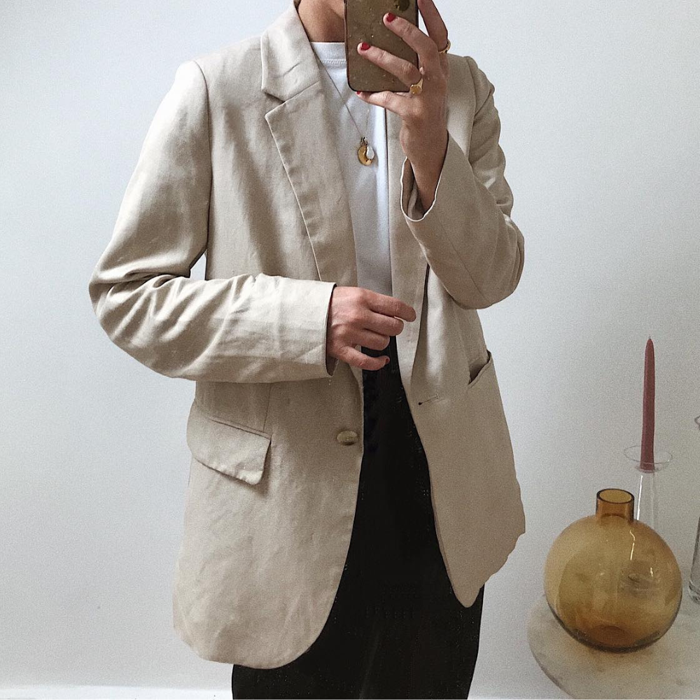 Klassischer Beiger Tailored Blazer