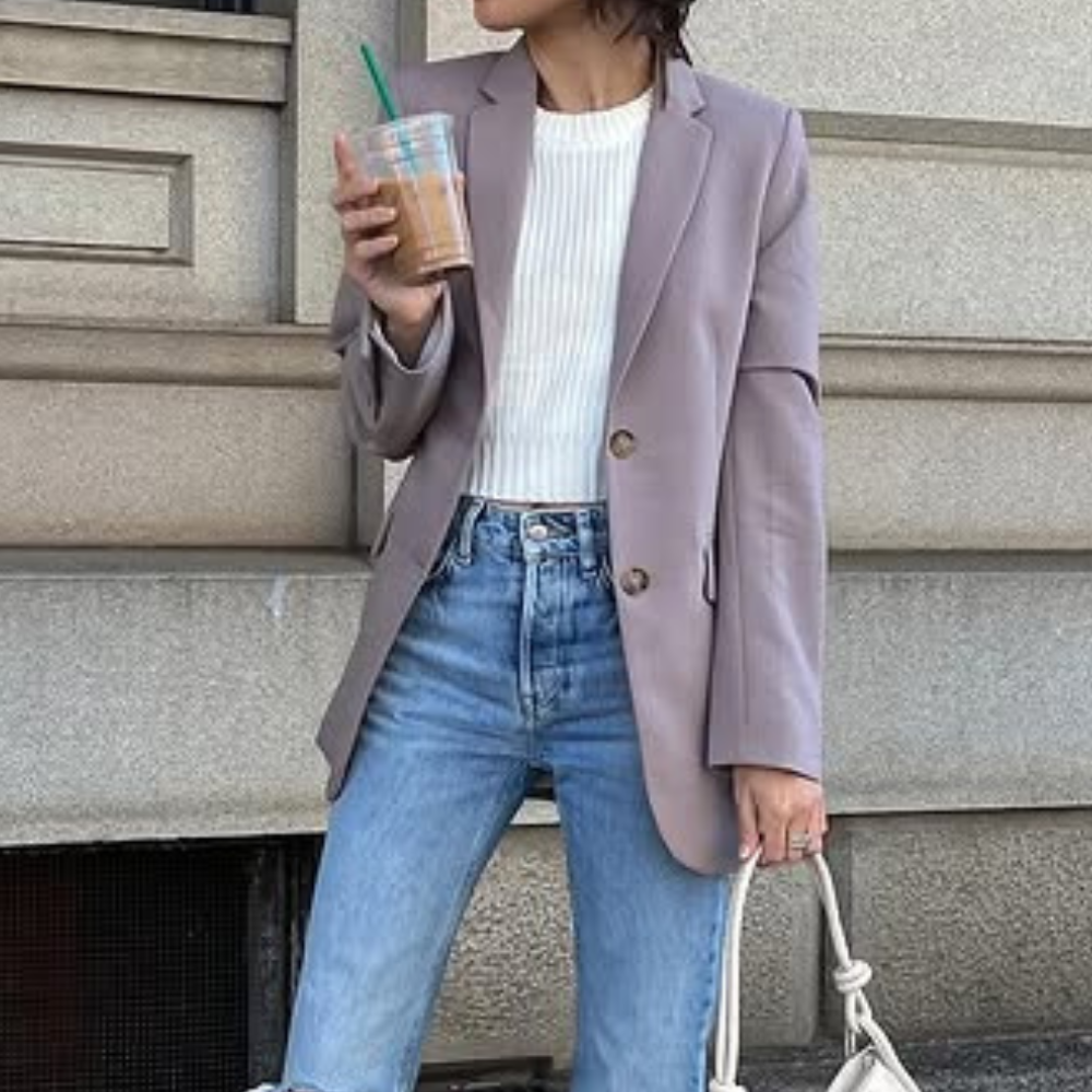 Weicher Mauve Alltagsblazer